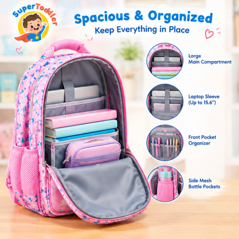 Unicorn Kids Backpack – Cute School Bag for Girls