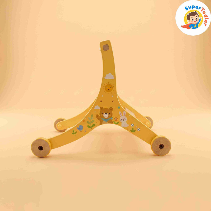 2-in-1 Wooden Balance Walker & Ride-On Trike – Convertible Montessori Push Toy (Ages 2-9 Years)