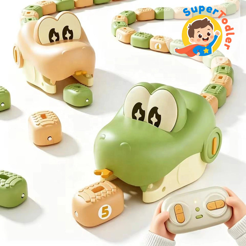 Snap Connect RC Snake Toy, Remote Control Snake with Rechargeable Battery