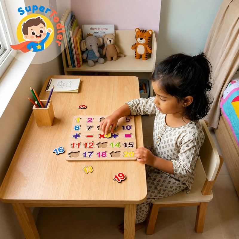 Wooden Numbers Learning Board – 1 to 20