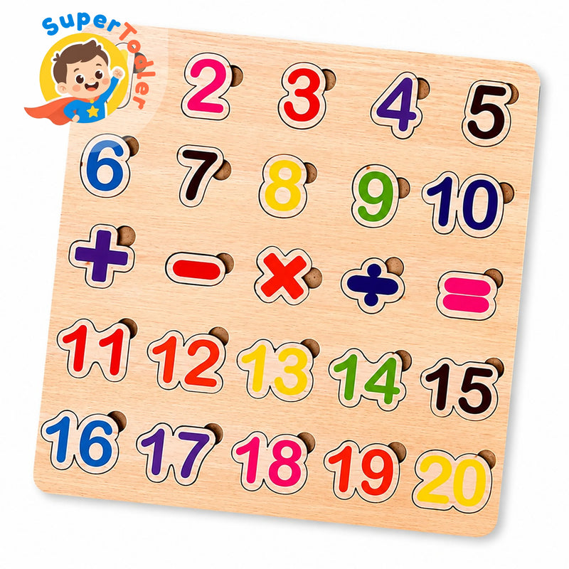 Wooden Numbers Learning Board – 1 to 20