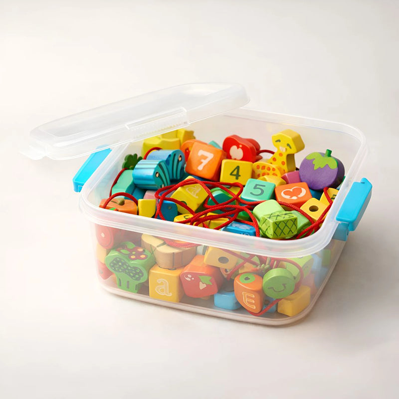 Wooden Lacing Beads & Threading Toy for Kids – Educational Fine Motor Learning Set