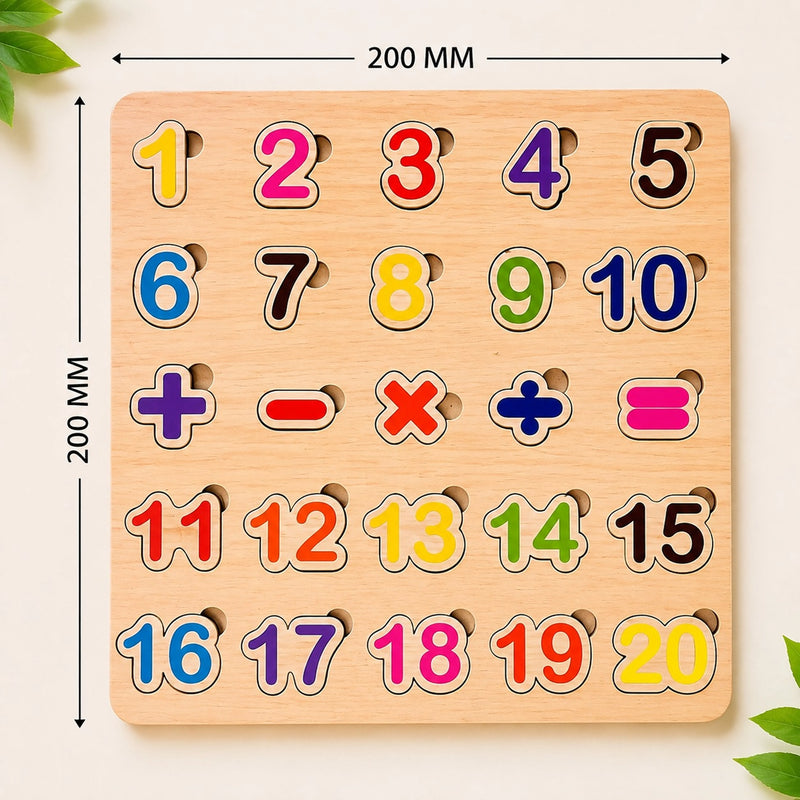 Wooden Numbers Learning Board – 1 to 20