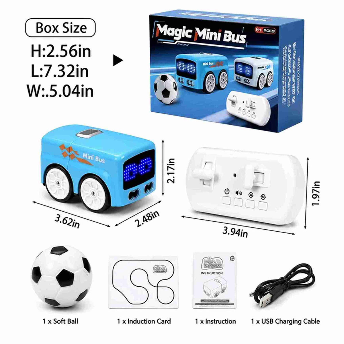 5-in-1 Magic Mini Smart RC Bus – Remote Control Educational Toy Vehicle