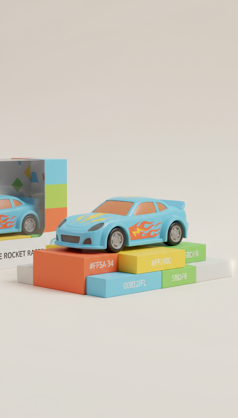 Sky Blue Rocket Racer Toy Car
