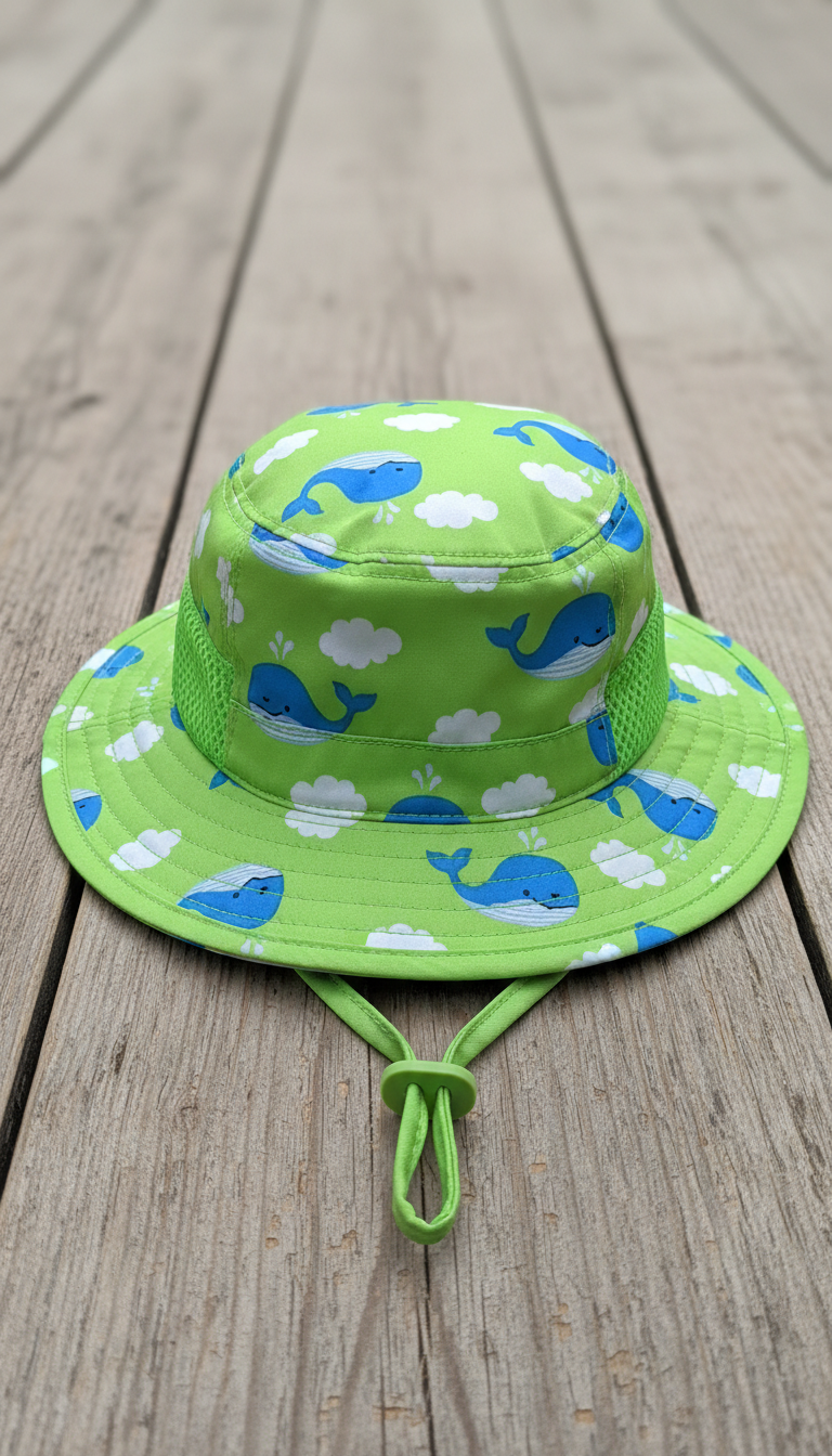 Toddler's Lime Green UV Protective Hat