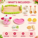 Wooden Tea Party Pretend Play Set for Kids