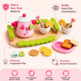Wooden Tea Party Pretend Play Set for Kids
