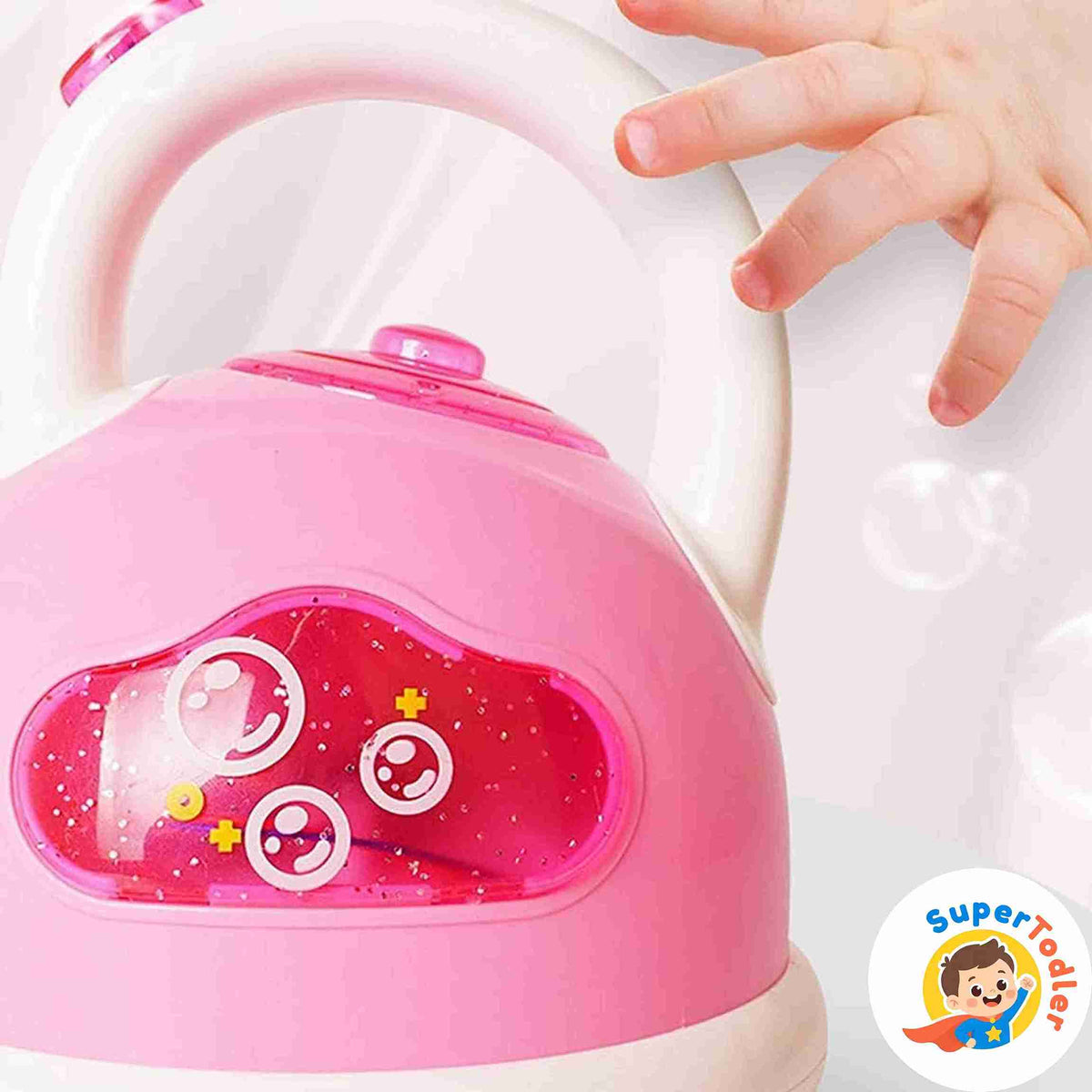 Electric Kettle Bubble Blower Toy – Automatic Tea Pot Bubble Machine with Lights & Sound