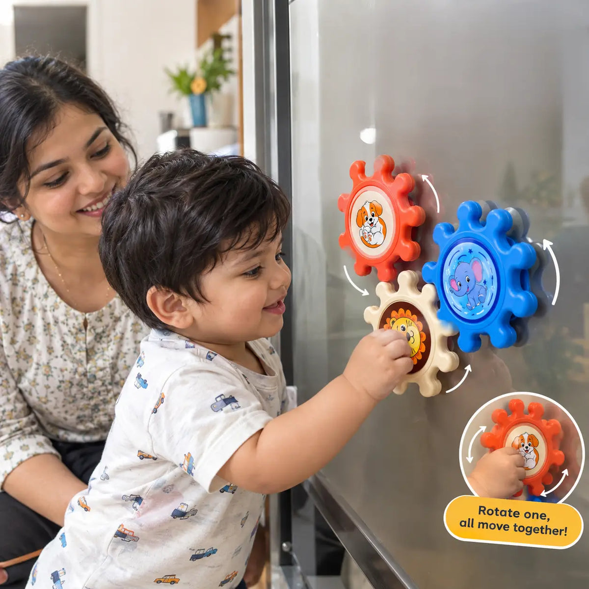 Gear Galaxy Suction Spinners Set – Multi-Surface Interlocking Sensory & Fine Motor Toys for Toddlers