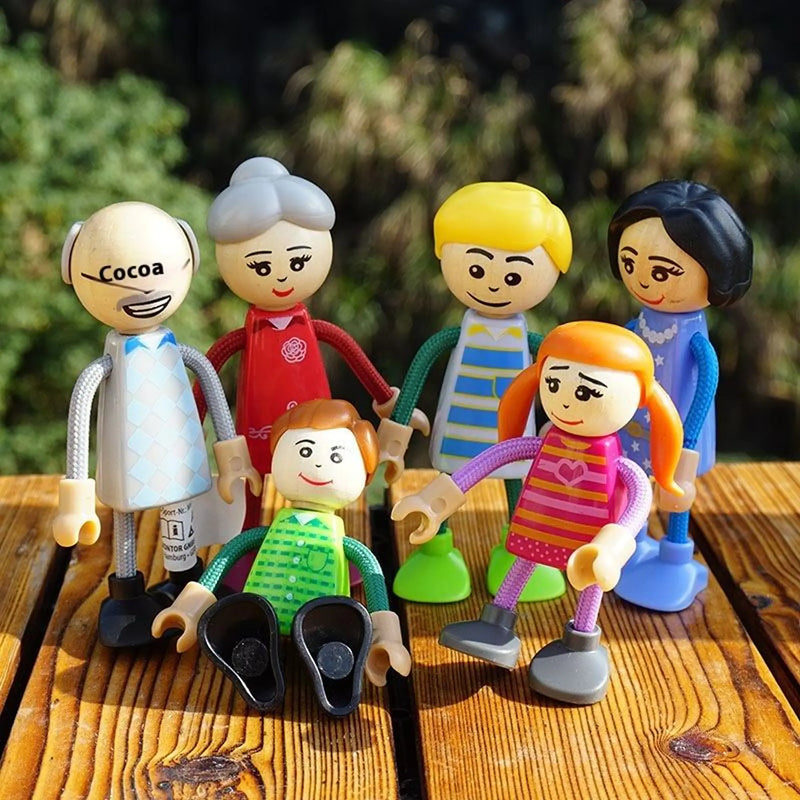 Wooden Family Character Set for Kids