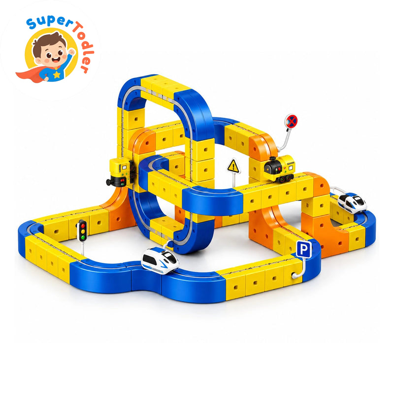 150-Piece Magnetic Building Block Track Car Set for Kids