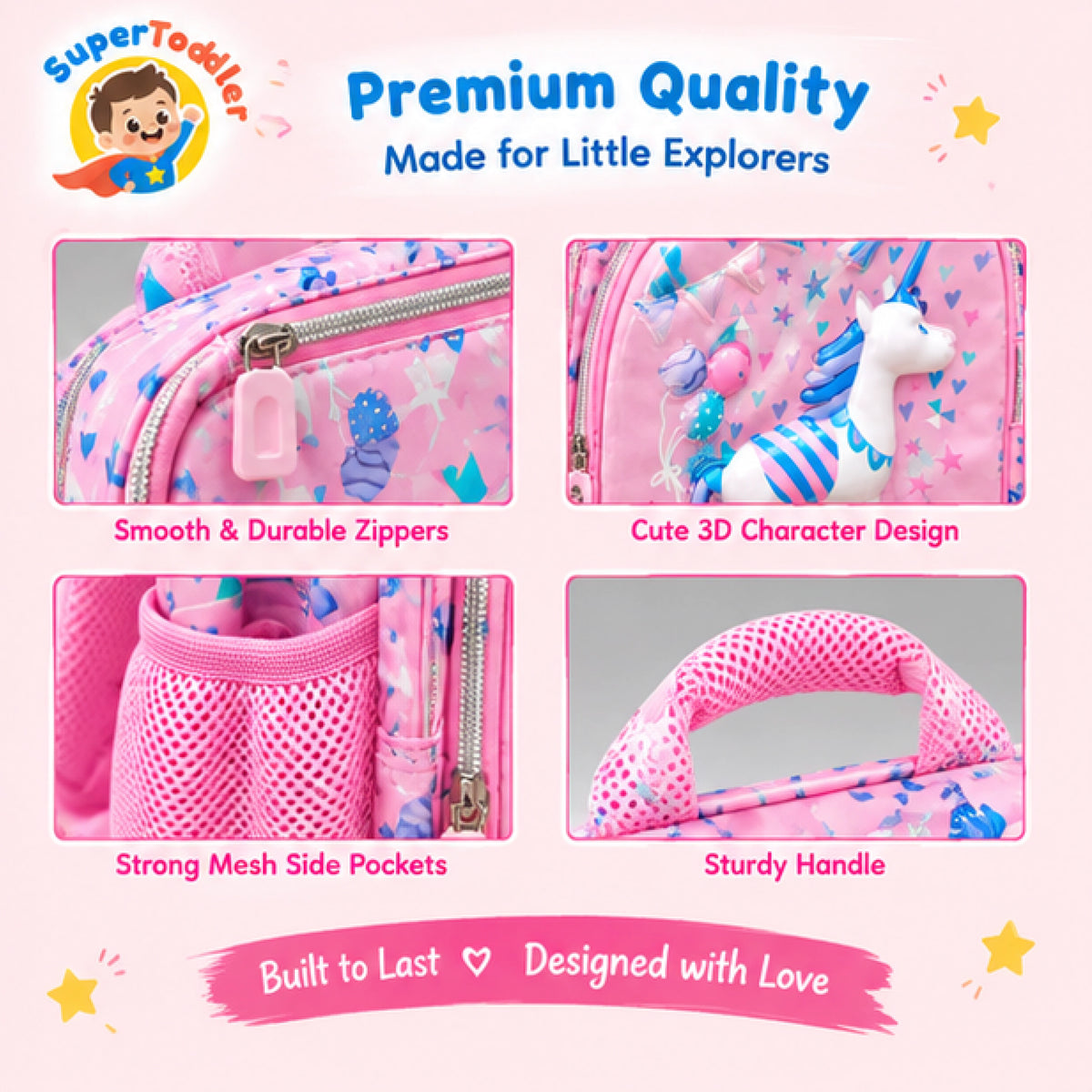 Unicorn Kids Backpack – Cute School Bag for Girls