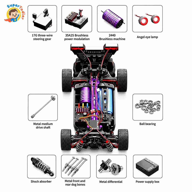 Phantom Pro 09 TopGear 4WD Brushless RC Car – 70 KM/H Hobby Grade High-Speed Truck