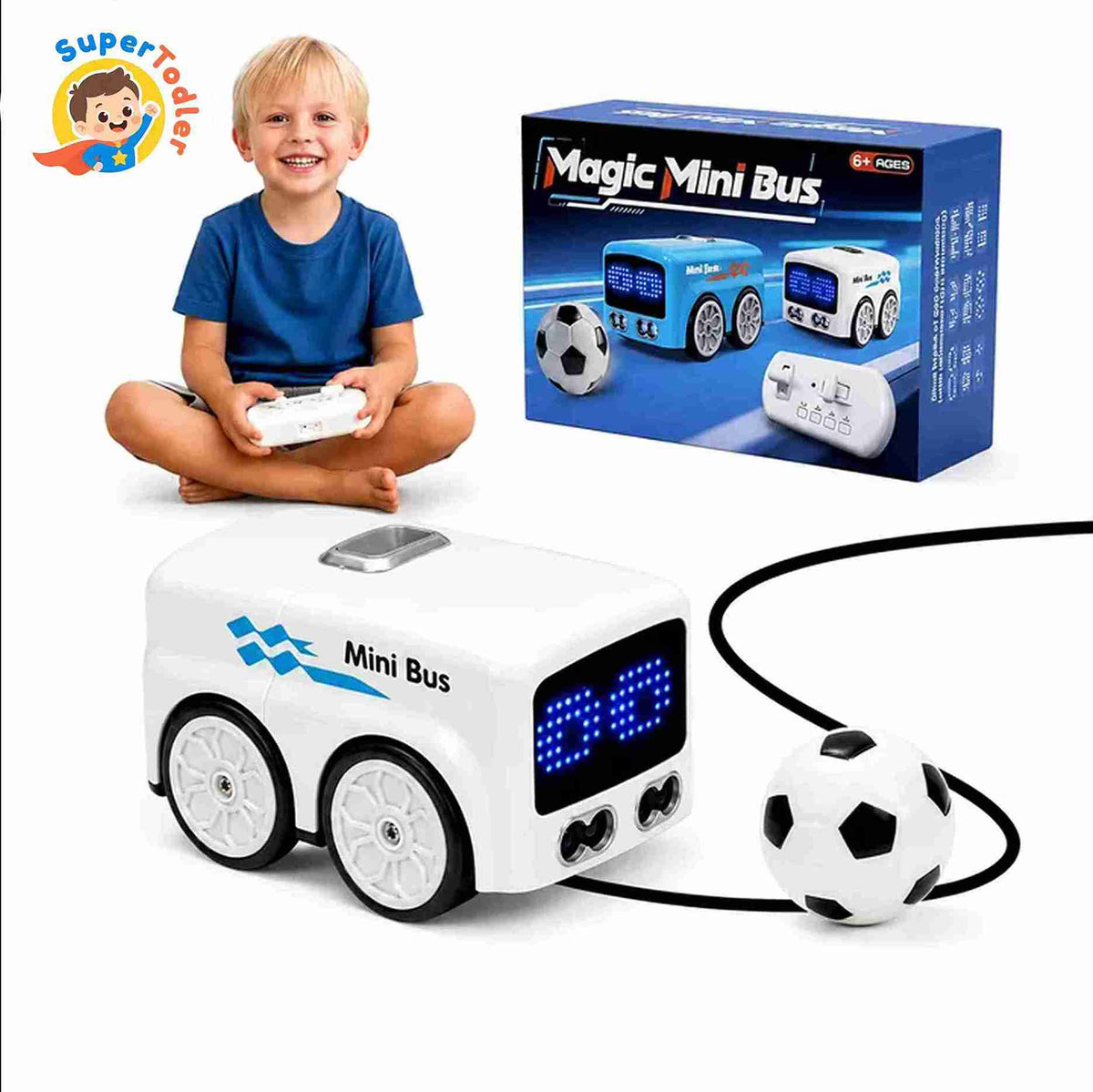 5-in-1 Magic Mini Smart RC Bus – Remote Control Educational Toy Vehicle