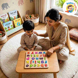 Wooden Lowercase Alphabet Puzzle Board – A-Z Small Letters Learning Toy (20 x 20 cm)