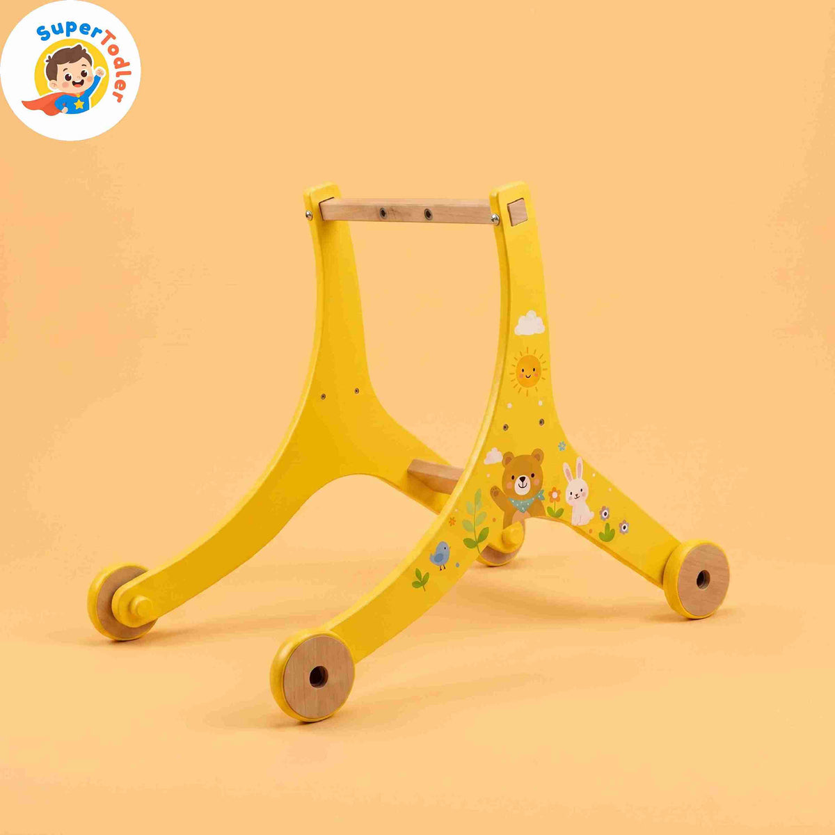 2-in-1 Wooden Balance Walker & Ride-On Trike – Convertible Montessori Push Toy (Ages 2-9 Years)