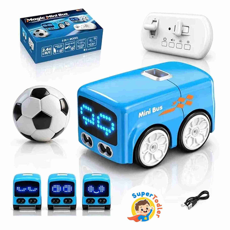 5-in-1 Magic Mini Smart RC Bus – Remote Control Educational Toy Vehicle