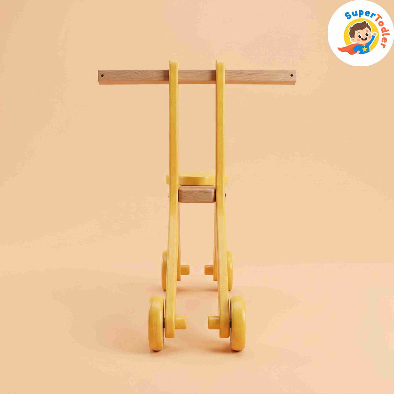 2-in-1 Wooden Balance Walker & Ride-On Trike – Convertible Montessori Push Toy (Ages 2-9 Years)