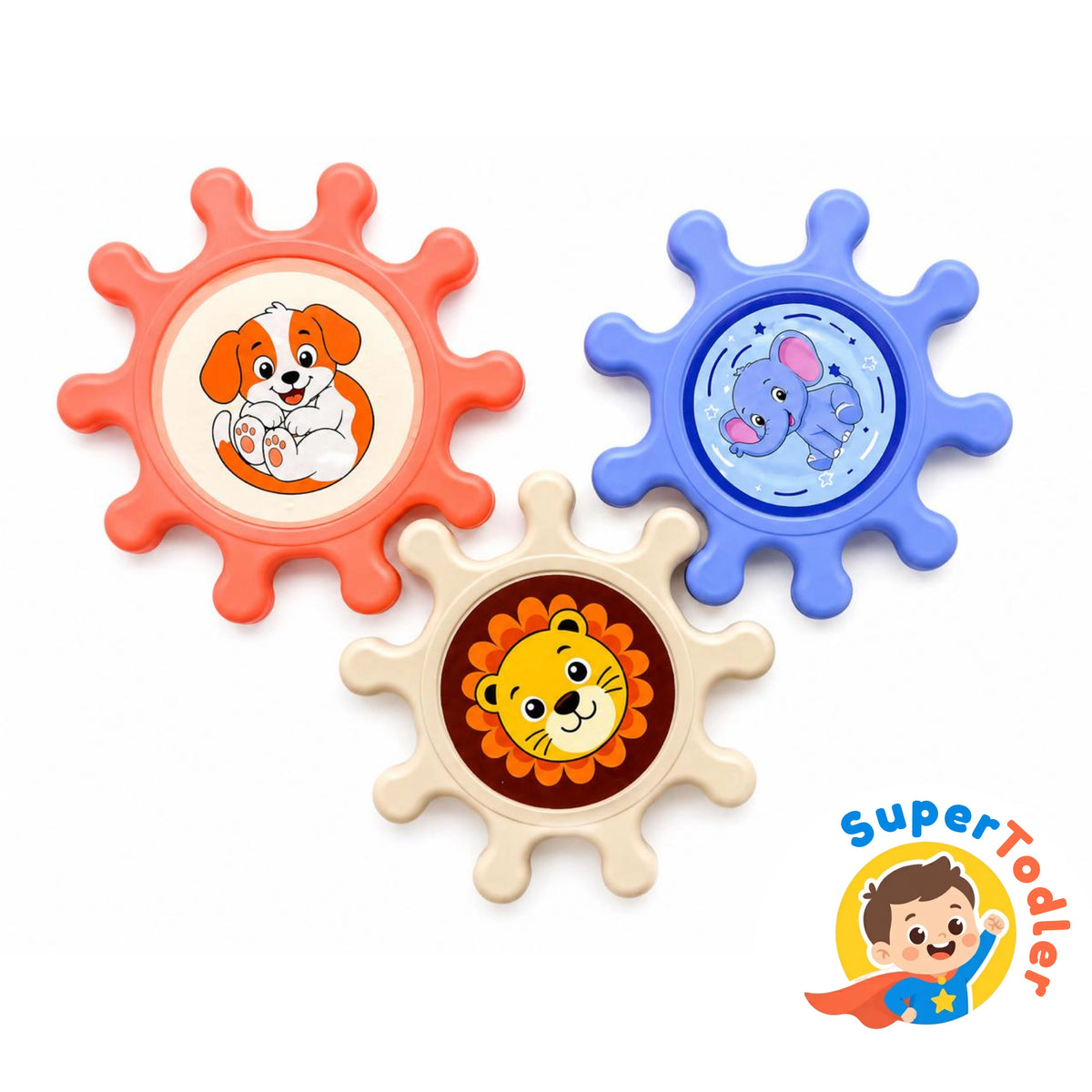 Gear Galaxy Suction Spinners Set – Multi-Surface Interlocking Sensory & Fine Motor Toys for Toddlers