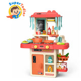 Kids Pretend Play Kitchen Set with Sound Effects Large Toy Kitchen Playset