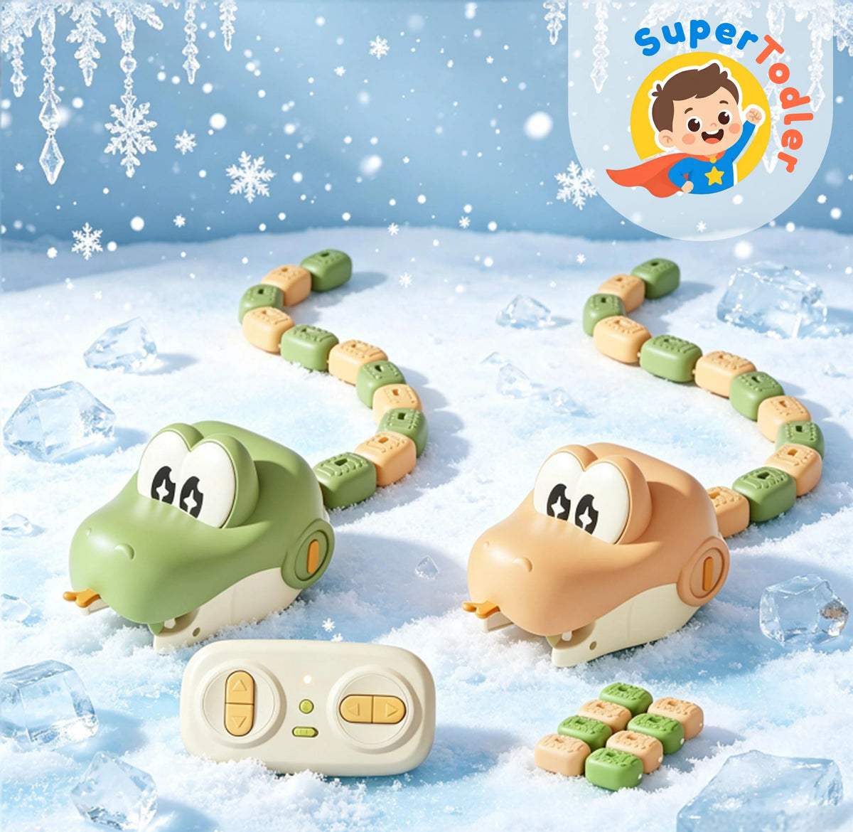 Snap Connect RC Snake Toy, Remote Control Snake with Rechargeable Battery