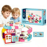 Newest Toys 2026 Plastic Electric Magnetic Scene Building Block RailCar Toys