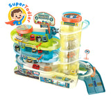 Electric City Dinosaur Park Steering Wheel Traffic Rail Car Parking Lot Track Toy Set