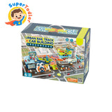 Electric City Dinosaur Park Steering Wheel Traffic Rail Car Parking Lot Track Toy Set