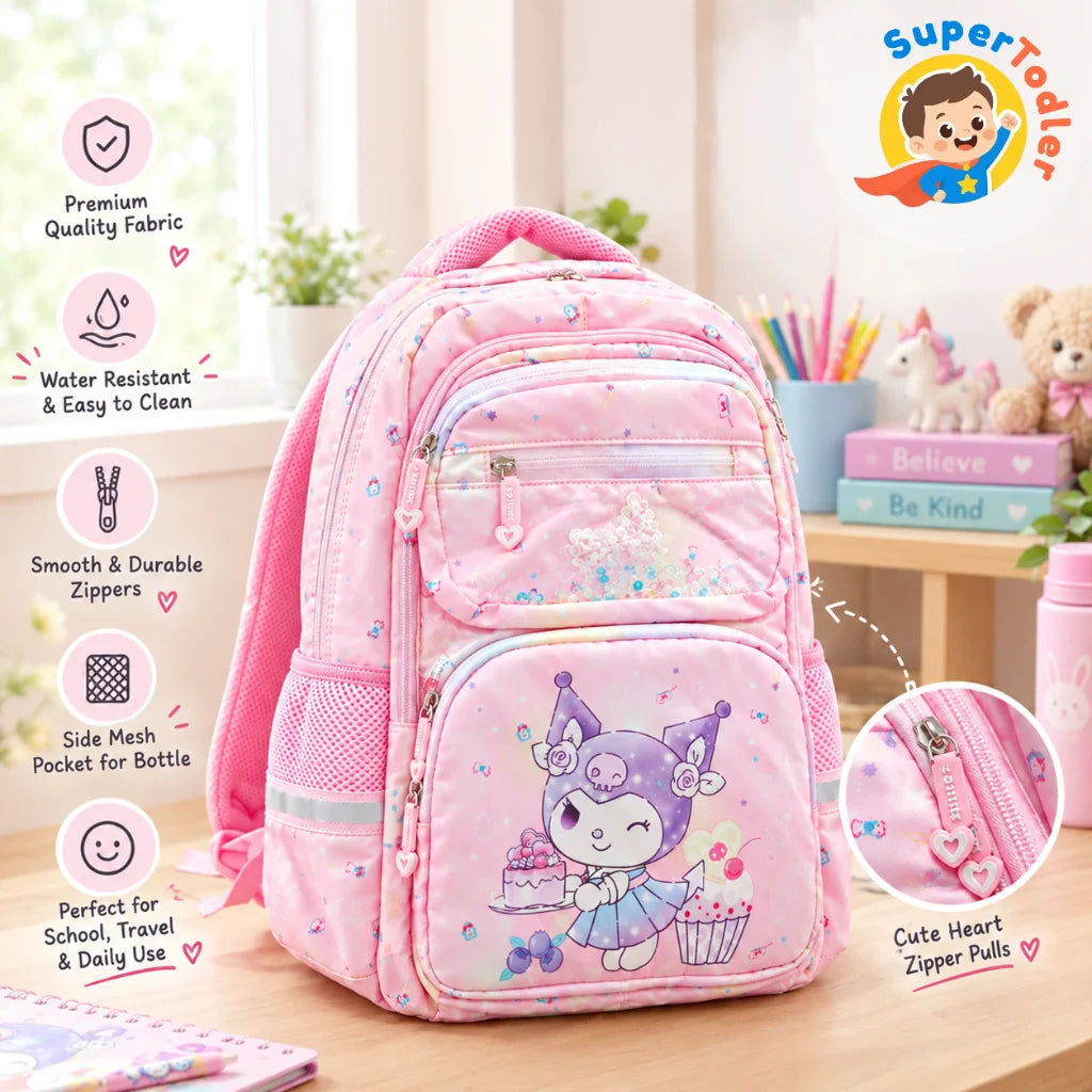 Cute Pink Girls Backpack – Kawaii School & Travel Bag