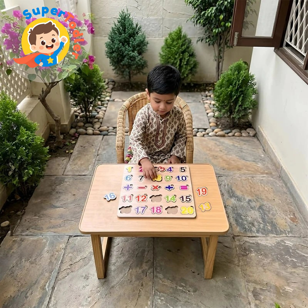 Wooden Numbers Learning Board – 1 to 20