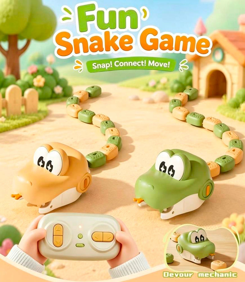 Snap Connect RC Snake Toy, Remote Control Snake with Rechargeable Battery