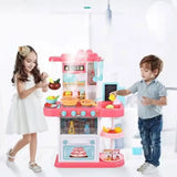 Kids Pretend Play Kitchen Set with Sound Effects Large Toy Kitchen Playset