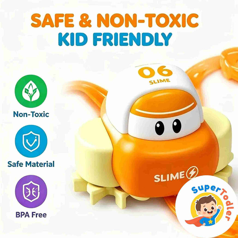 DIY Slime Track Car Kit – Creative Path Following Toy Car with Syringe & Magic Slime