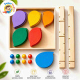 Wooden Ball Run Tree – Rainbow Musical Marble Run Montessori Toy