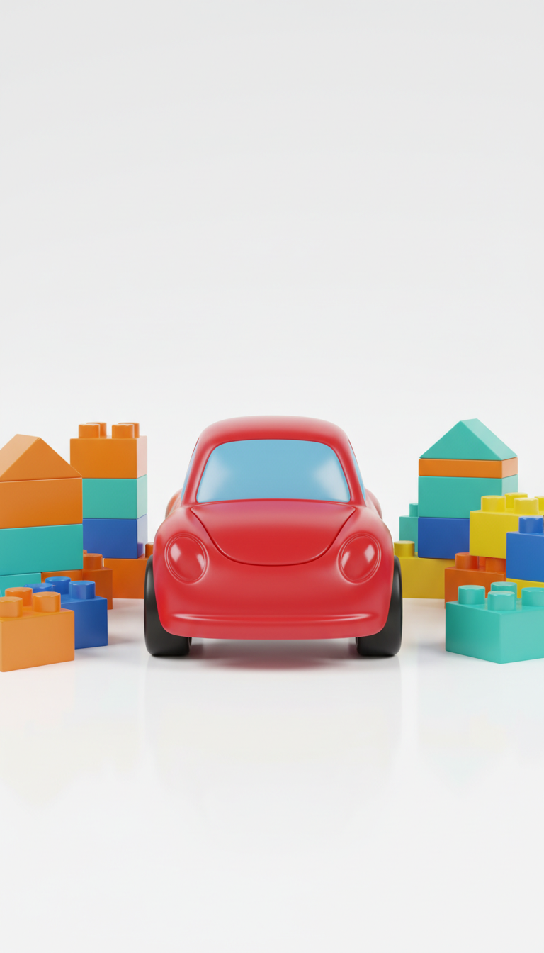 Red Plastic Toy Car