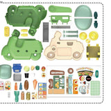 Motorcycle DIY Play House Cooking Toy – 2-in-1 Pretend Play Set