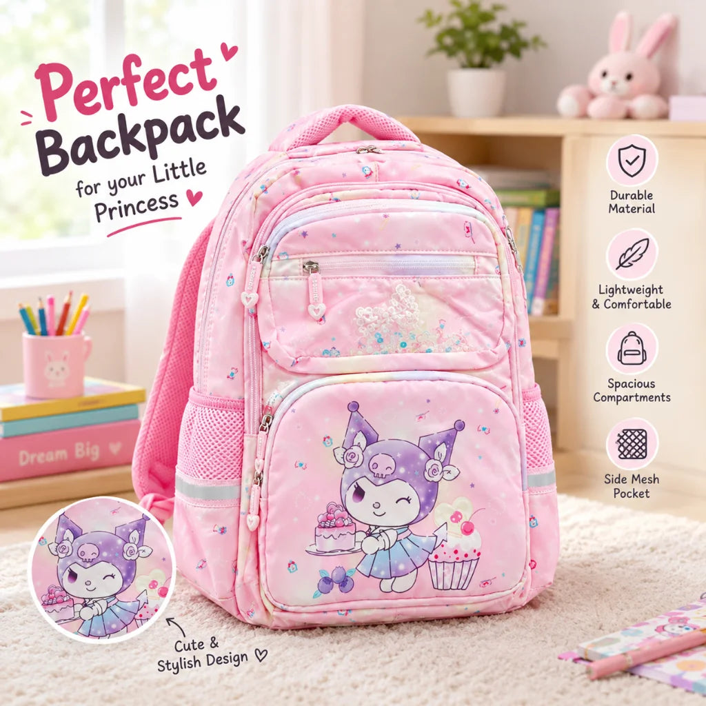 Cute Pink Girls Backpack – Kawaii School & Travel Bag