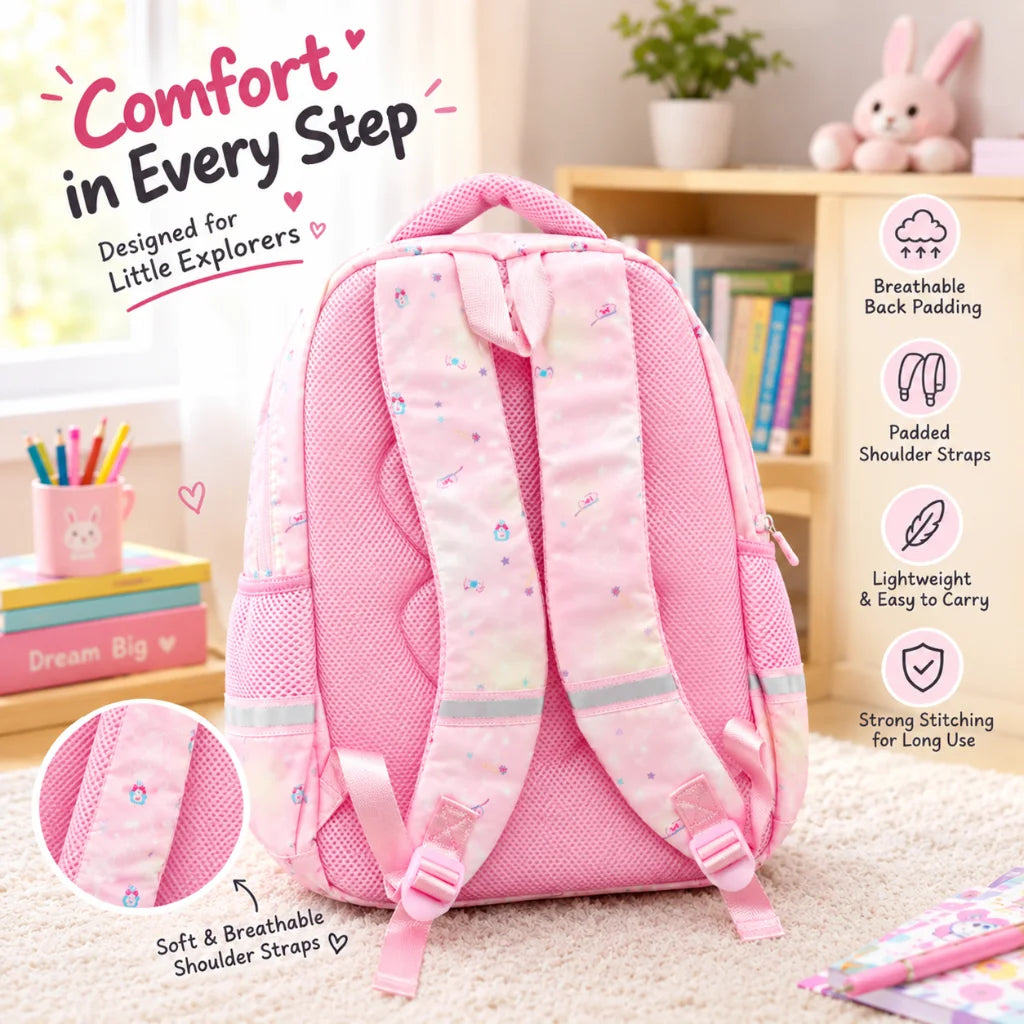 Cute Pink Girls Backpack – Kawaii School & Travel Bag