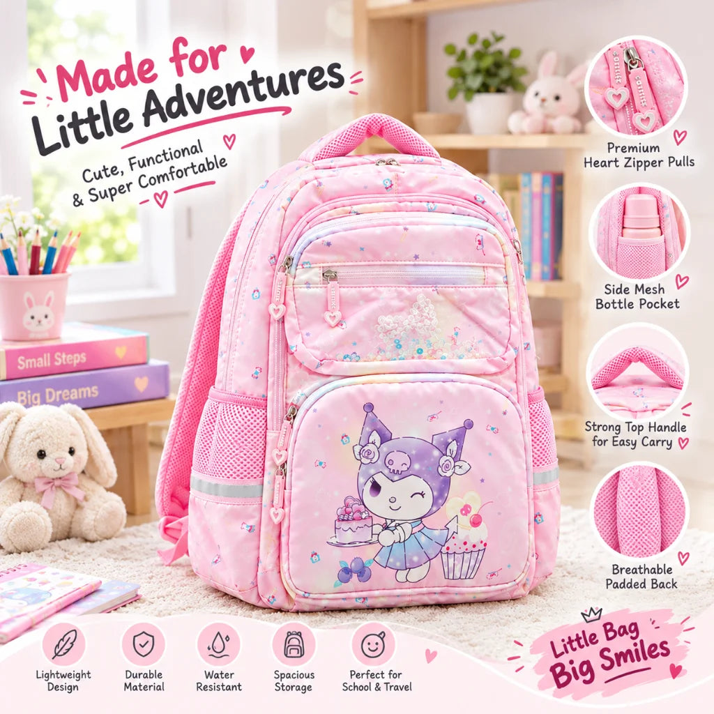 Cute Pink Girls Backpack – Kawaii School & Travel Bag