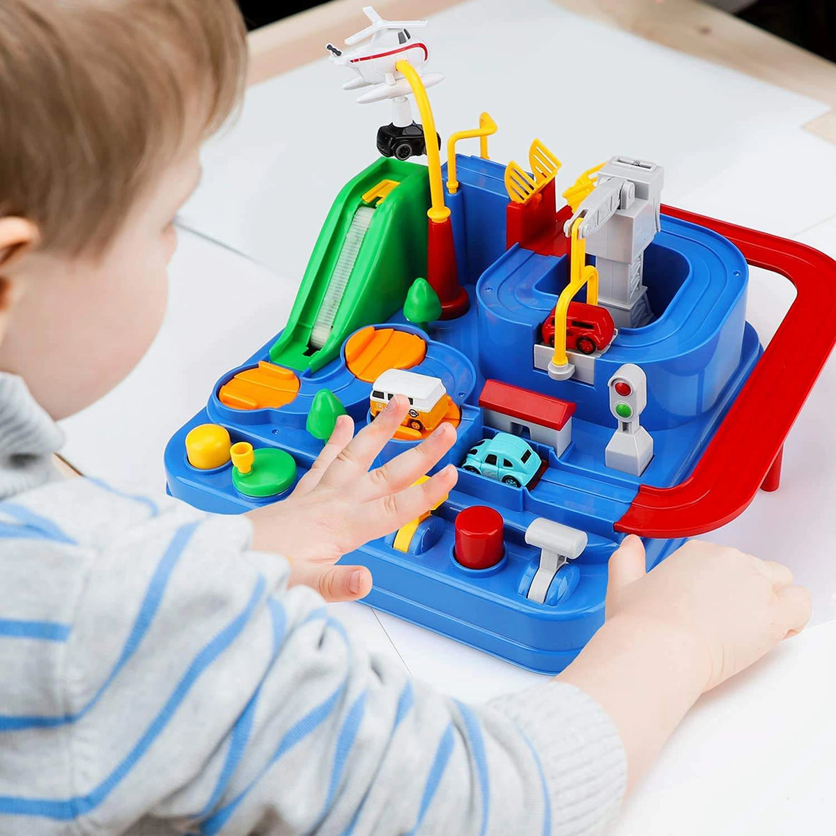Car Adventure Race Track Puzzle Rail Car City Rescue Playset