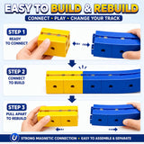 150-Piece Magnetic Building Block Track Car Set for Kids