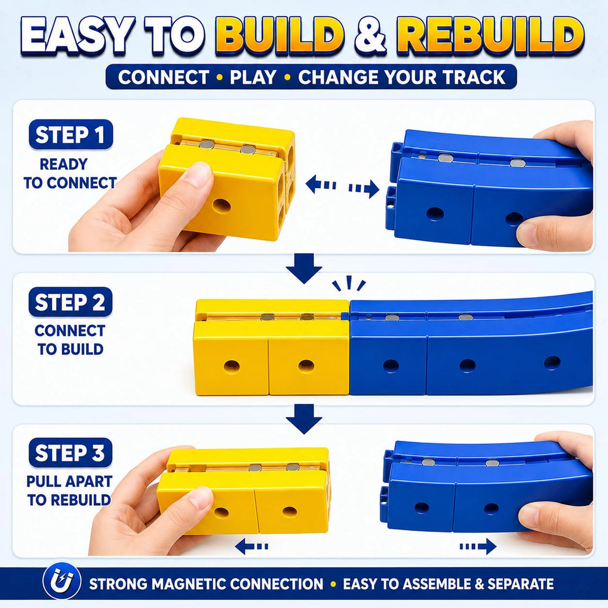 150-Piece Magnetic Building Block Track Car Set for Kids