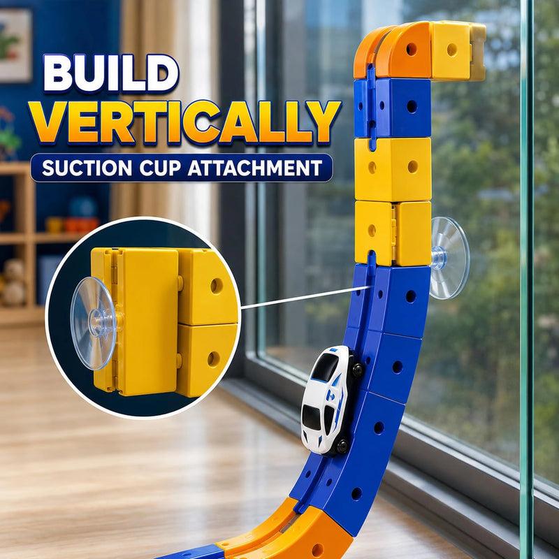 150-Piece Magnetic Building Block Track Car Set for Kids