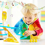 Little Lovely Duck Slide Escalator Toy Automatic Stair Climbing Race Track Set