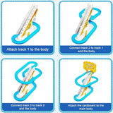 Little Lovely Duck Slide Escalator Toy Automatic Stair Climbing Race Track Set