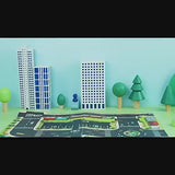 Electric City Dinosaur Park Steering Wheel Traffic Rail Car Parking Lot Track Toy Set
